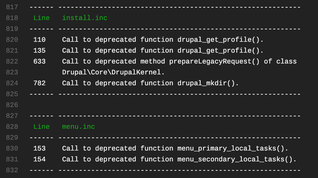 Phpstan. Deprecated. Deprecated перевод. Codebase. Deprecated function