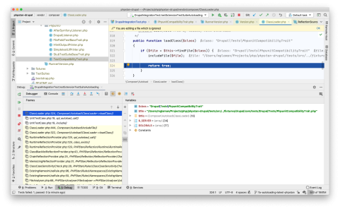 Xdebug of autoloading PhpunitCompatbilityTrait
