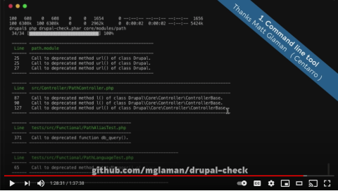 Driesnote screenshot of drupal-check