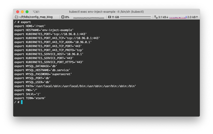 Linux set env