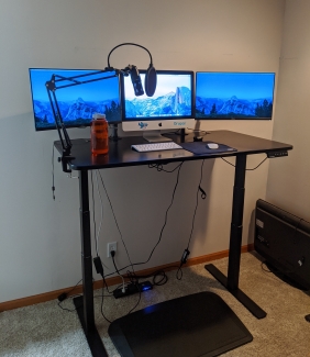 standing desk setup