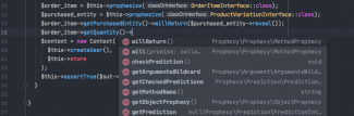 mocked methods autocomplete