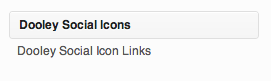 Social Icon WIdget